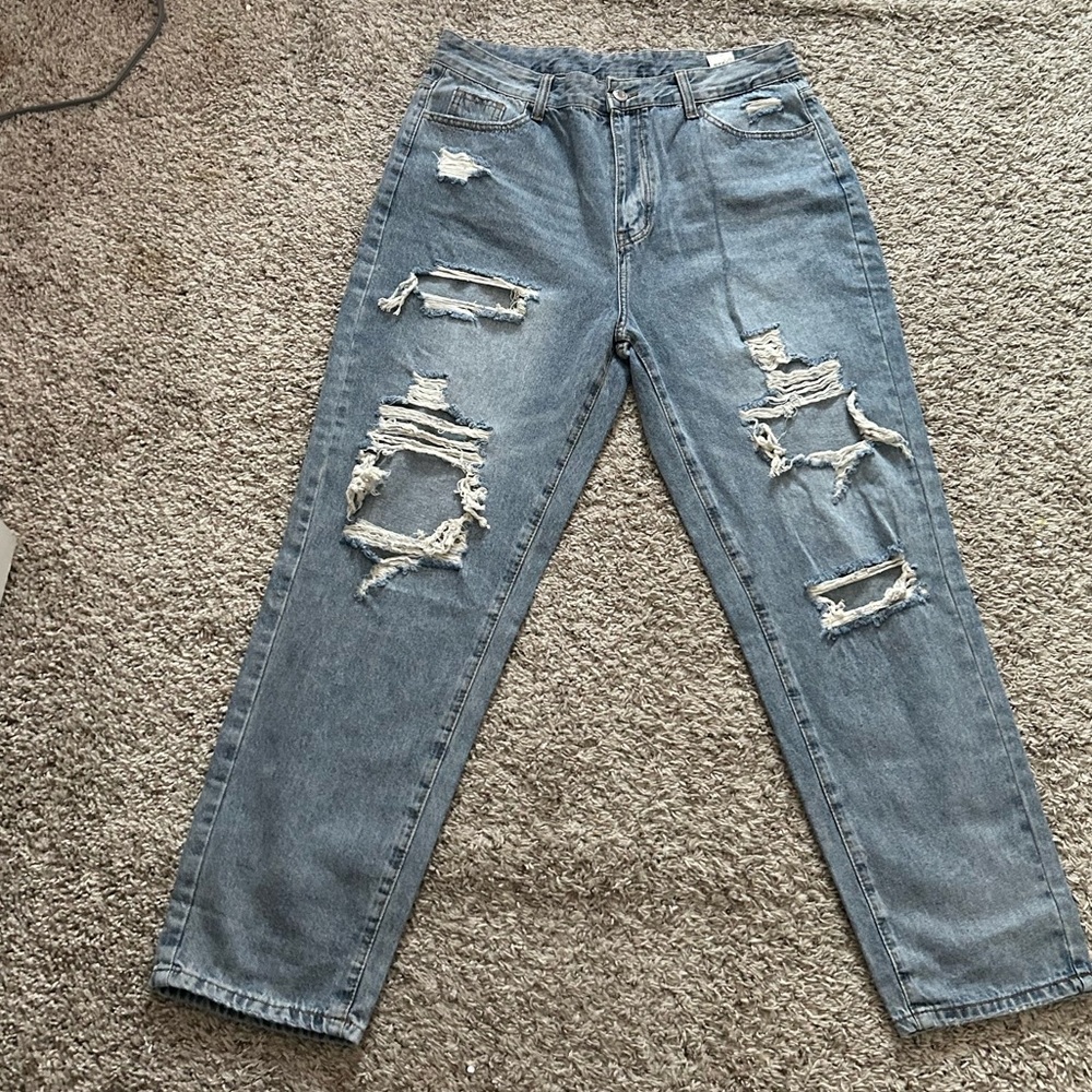 SHEIN Light Blue Denim Jeans